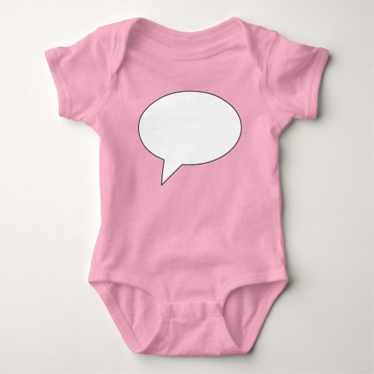 speechbubble01whiteondark01 ベビーボディスーツ (正面)