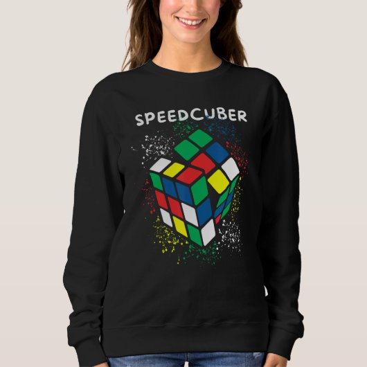 Speed Cubing Puzzle Cube Speedsolving Puzzle スウェットシャツ (正面)