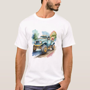 SPEED DRIVEを使用した水彩漫画アート Tシャツ