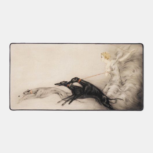 Speed II, Vitesse, 1933 by Louis Icart デスクマット (正面)