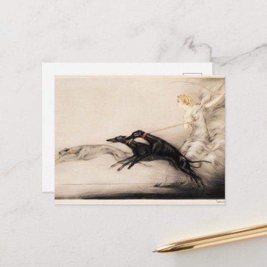 Speed II, Vitesse, 1933 by Louis Icart ポストカード (正面/裏面インサイチュ)