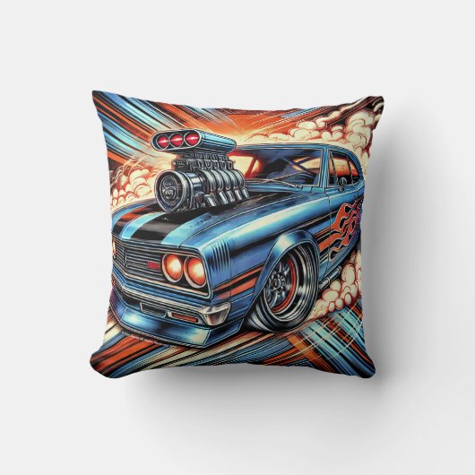 Speed in Motion モダン Home Decor 70s クッション (正面)