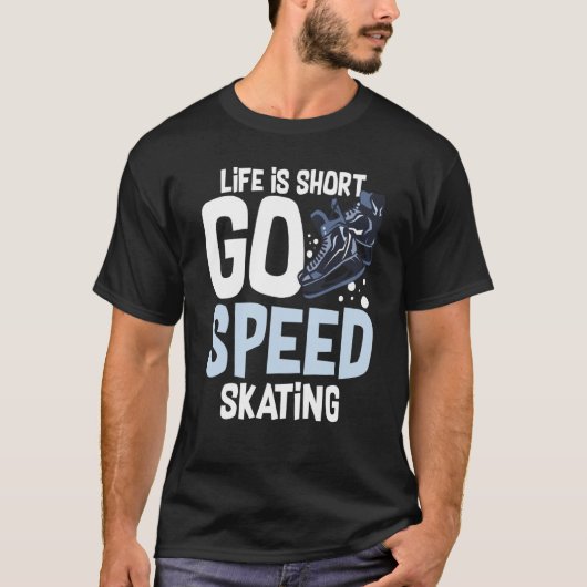 Speed Skating Skates Short Track Skater Workout Tr Tシャツ (正面)