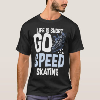 Speed Skating Skates Short Track Skater Workout Tr Tシャツ