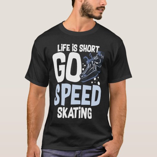 Speed Skating Skates Short Track Skater Workout Tr Tシャツ (正面)