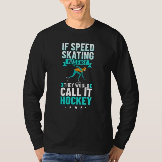 Speed Skating Skates Short Track Skater Workout Tr Tシャツ (正面)
