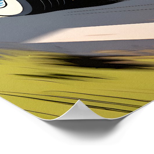 Speeding Car Pop Art ポスター (角)