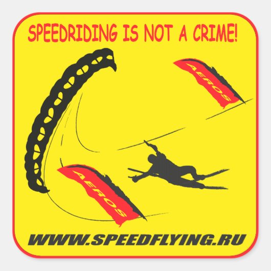 speedriding speedflying スクエアシール (正面)