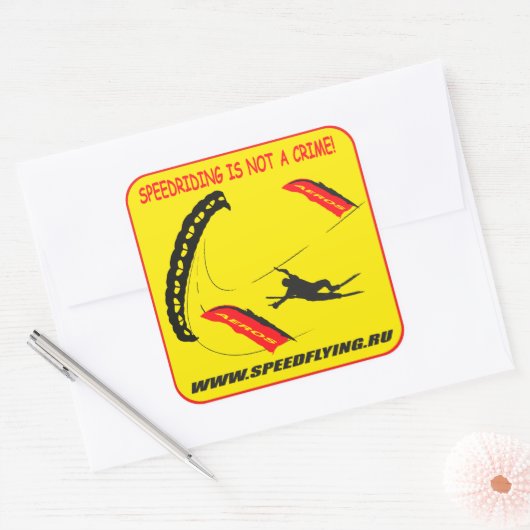 speedriding speedflying スクエアシール (封筒)