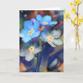 Speedwell, Veronica -フローラ挨拶 カード (黄色い花)