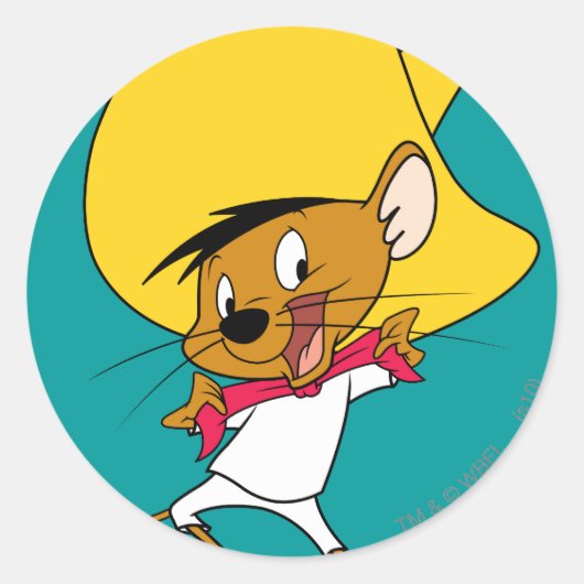 SPEEDY GONZALES™ボウタイ ラウンドシール (正面)