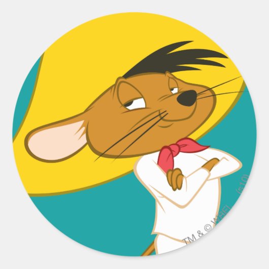 SPEEDY GONZALES™自信のある色 ラウンドシール (正面)