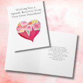Speedy Recovery from Stent Procedure Heart Flowers カード