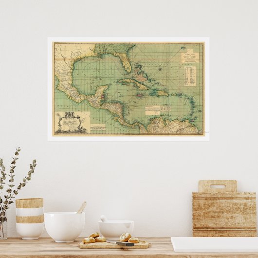 Speer 1796による西インディの一般図 ポスター (キッチン)