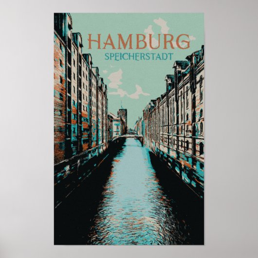 Speicherstadt Hamburg – アイコニック・ウェアハウス・ディストリクト ポスター (正面)