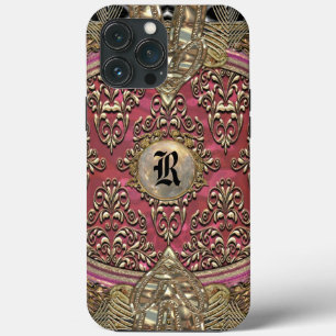 Speigaford Baroque Damask Monogram iPhone 13 Pro Maxケース