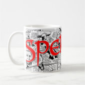 Spektralの白のマグ コーヒーマグカップ (左)