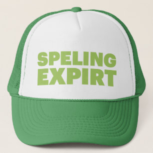 SPELING EXPIRTのおもしろいのスローガンのトラック運転手の帽子 キャップ