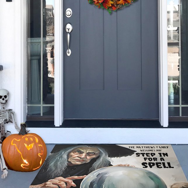 Spell名前をカスタムする ドアマット (Add your family name to this fun doormat and invite your guests to step in for a spell.)
