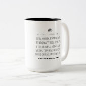 Spell Before Coffee Funny Witchy Brew Stars & Bean ツートーンマグカップ (正面右)