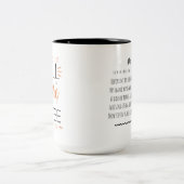 Spell Before Coffee Funny Witchy Brew Stars & Bean ツートーンマグカップ (中央)