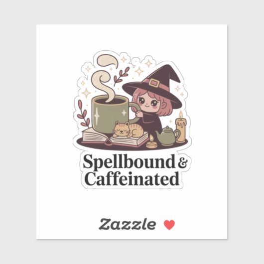 Spellbound & Caffeinated — Cozy Witch Tea シール (シート)