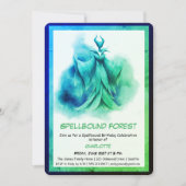Spellbound Forest – Dark Fairy Birthday Party  招待状 (正面)