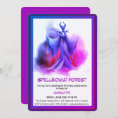 Spellbound Forest – Dark Fairy Birthday Party  招待状 (正面/裏面)