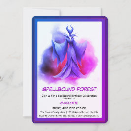 Spellbound Forest – Dark Fairy Birthday Party  招待状