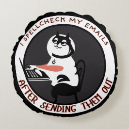 Spellcheck失敗 – Catおもしろい電子メールの種類 ラウンドクッション