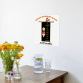 Spelling Arithmetic Magic Hat Rabbit Ears 箔ポスター (レイダウン (キッチン))