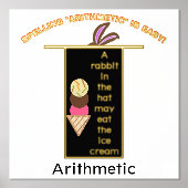 Spelling Arithmetic Magic Hat Rabbit Ears 箔ポスター (正面)