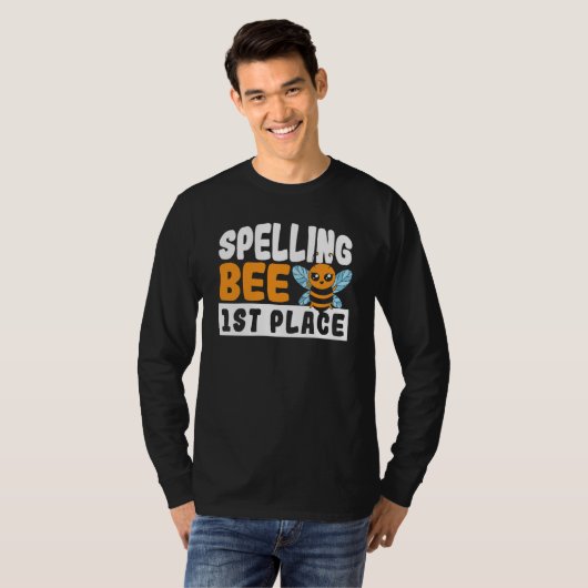 Spelling Bee 1st Place School Spelling Bee Tシャツ (正面フル)
