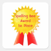 Spelling Bee Award第1位 スクエアシール (正面)