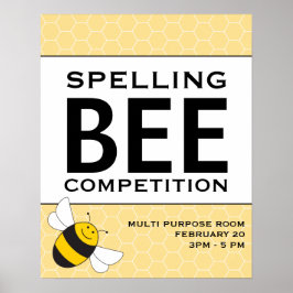 Spelling Bee Competition Announcement Poster 16x20 ポスター