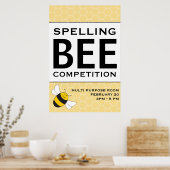 Spelling Bee Competition Announcement Poster 24x36 ポスター (キッチン)
