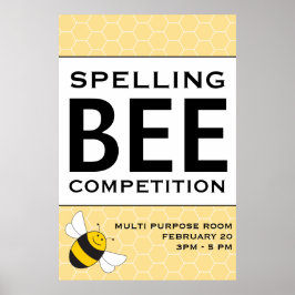Spelling Bee Competition Announcement Poster 24x36 ポスター