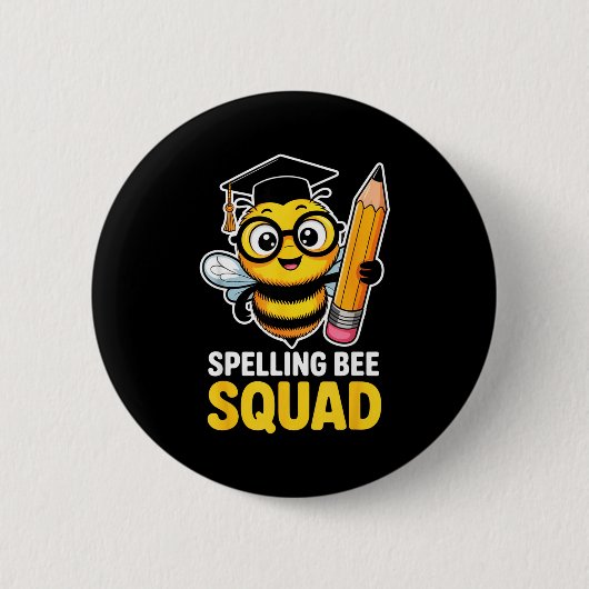 Spelling bee squad competition team school contest 缶バッジ (正面)
