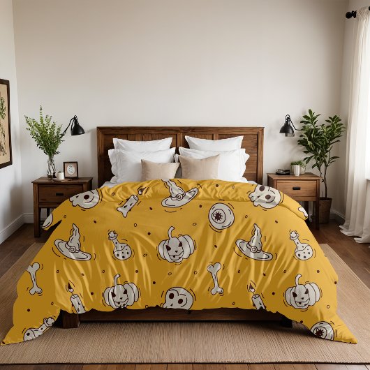 Spells & Skeletons Halloween Fleece Blanket フリースブランケット