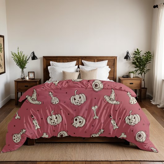 Spells & Skeletons Halloween Fleece Blanket フリースブランケット