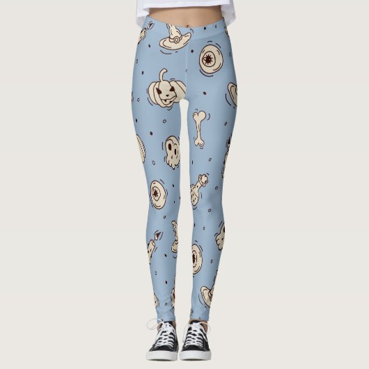 Spells & Skeletons Halloween Leggings レギンス (正面)