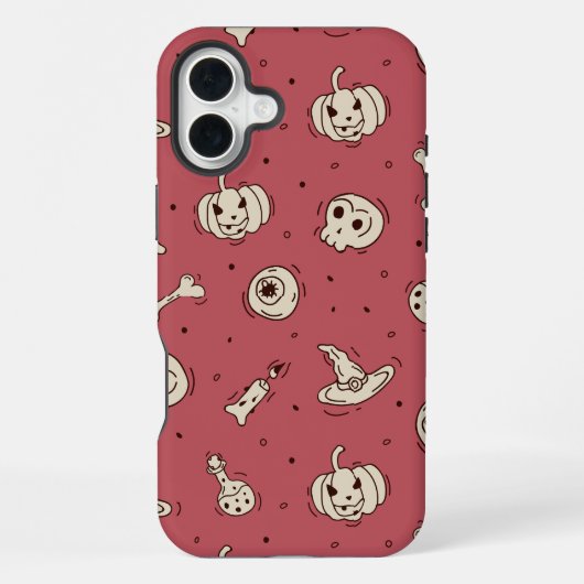 Spells & Skeletons Halloween Phone Case iPhoneケース (裏面)