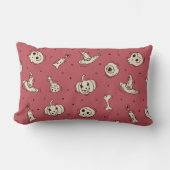 Spells & Skeletons Halloween Throw Pillow ランバークッション (正面)