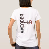 SPENDERバックプリントTシャツ傾向抽象芸術パウダー Tシャツ (裏面)