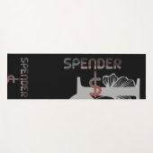 SPENDERヨガマット抽象芸術アートグレーブラックパウダー ヨガマット (正面(横))