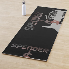 SPENDERヨガマット抽象芸術アートグレーブラックパウダー ヨガマット