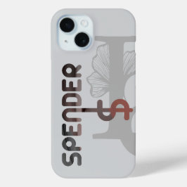 SPENDER iPhoneケーストレンド抽象芸術ブラックパウダー iPhone 15ケース