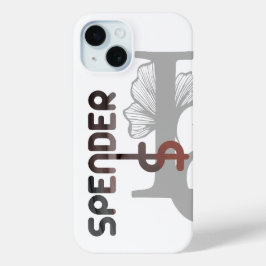 SPENDER iPhoneケーストレンド抽象芸術ブラックパウダー iPhone 15ケース