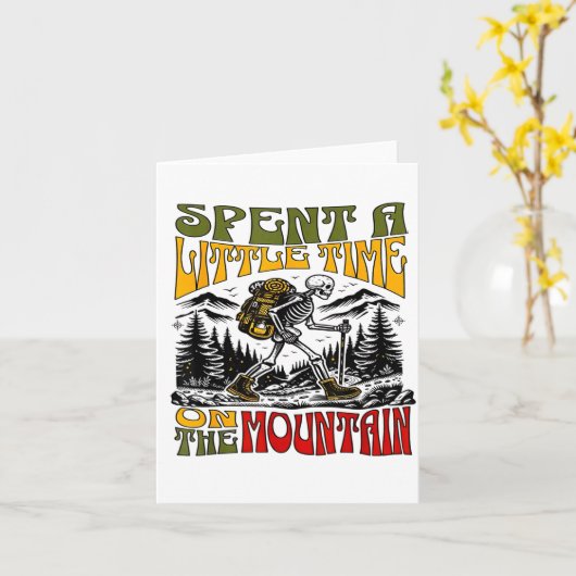 Spent A Little Time On The Mountain - Skeleton Hik カード (黄色い花)