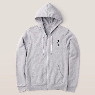 Sperm on my hoodie! Long sleeve zippered Hoodie. パーカ